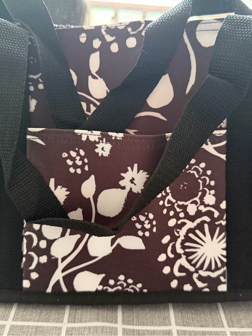Thirty One Gifts Keep It Caddy Organizing Tote Bag Black Floral Brushstrokes - Picture 3 of 10